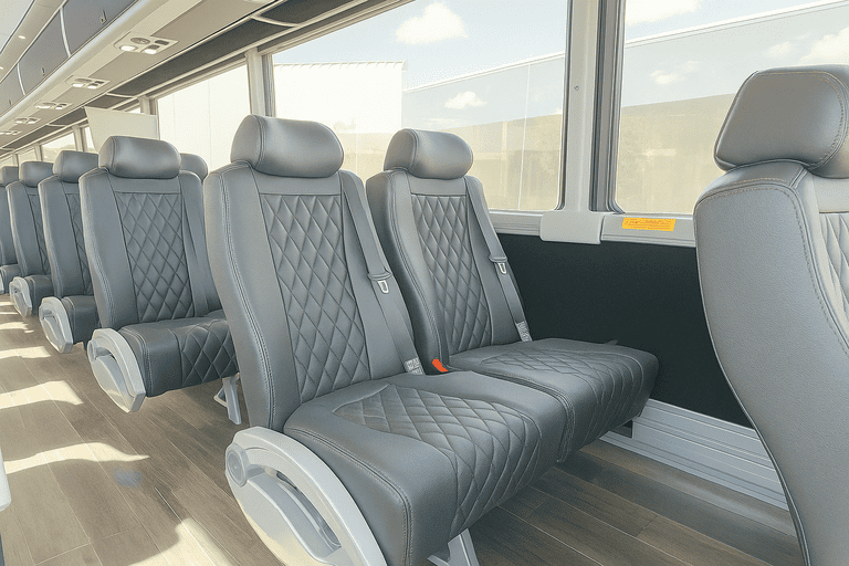 interior of Sunnyvale Coach Bus Service charter bus