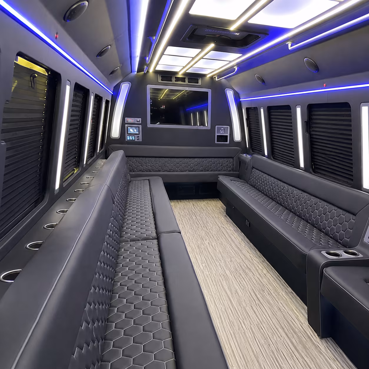 sunnyvale 40 passenger party bus inside