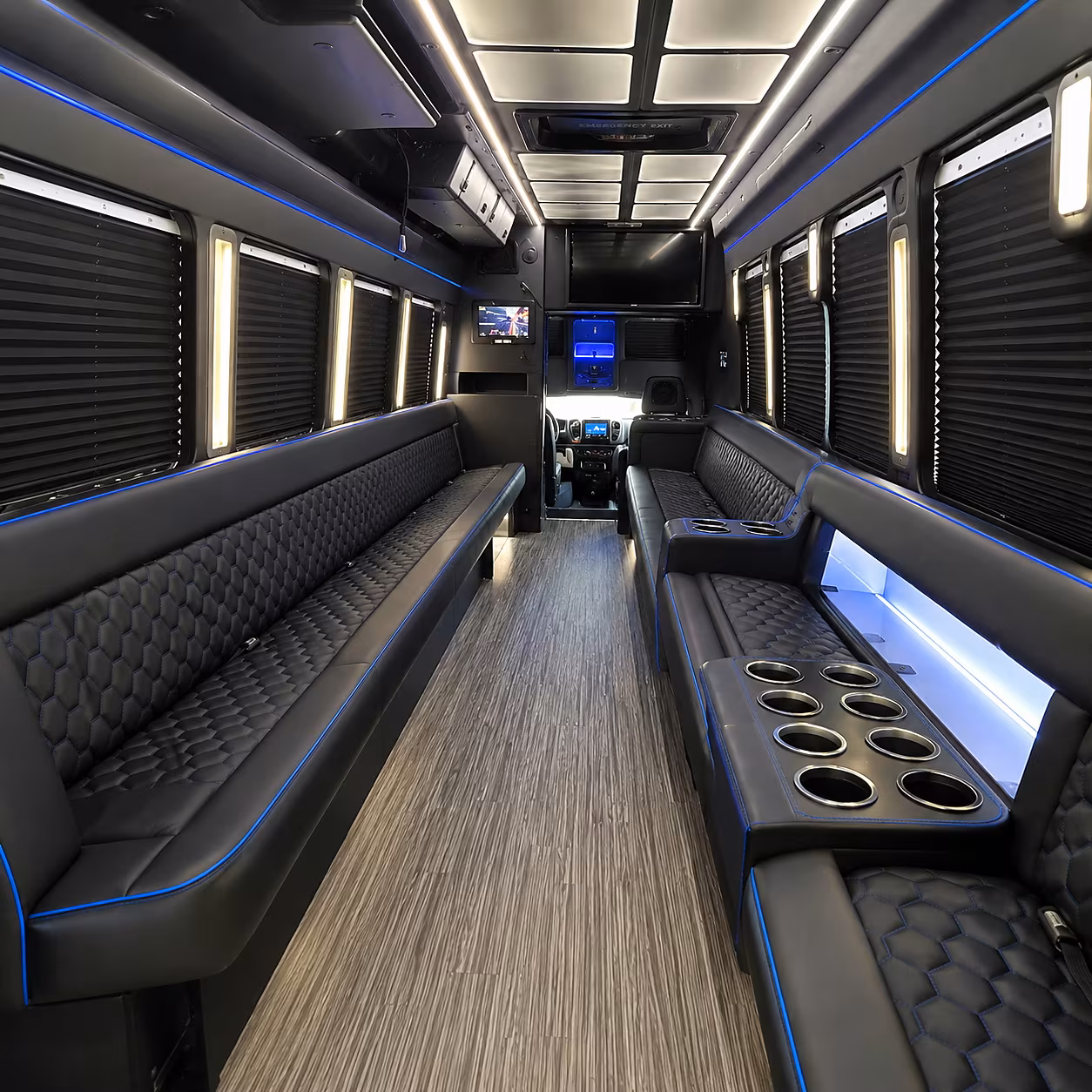 sunnyvale party bus rental interior